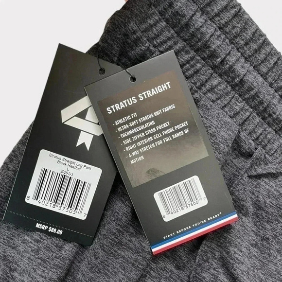 Fourlaps Women's Large Athletic Stratus Straight Leg Pants Black Heather - Picture 11 of 12